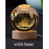 6cm Crystal Ball Laser Engraved Glass Sphere with Wooden USB Base